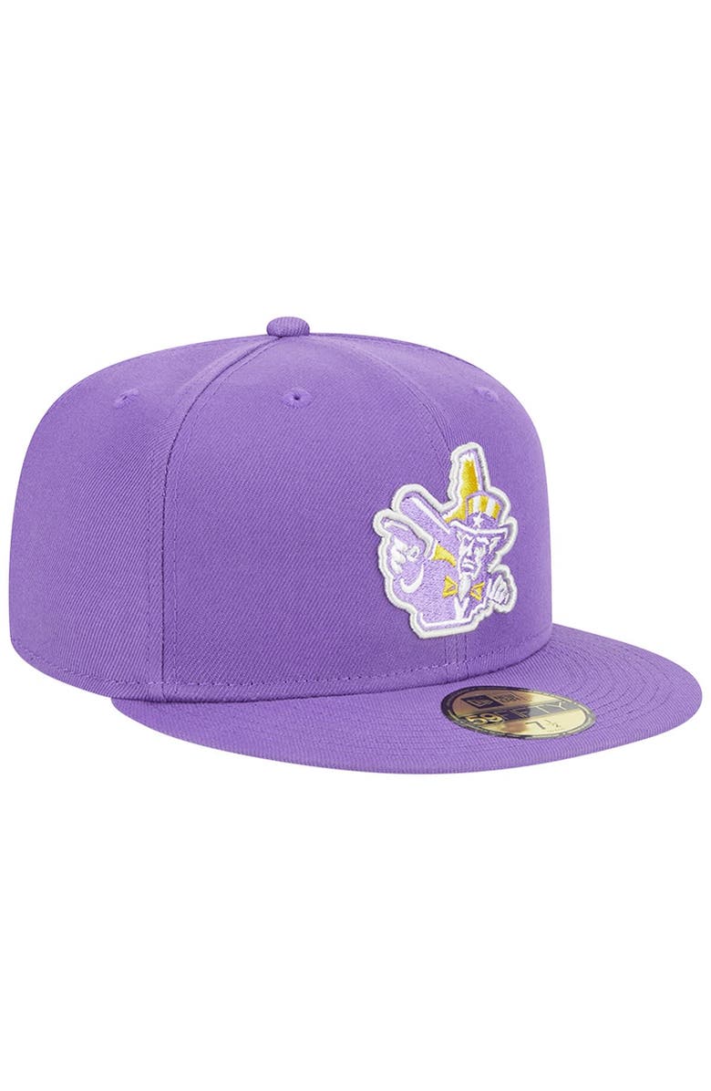 New Era Men's New Era Purple New Hampshire Fisher Cats Theme Nights New Hampshire Primaries Uncle Sam 59FIFTY Fitted Hat, Alternate, color, Purple