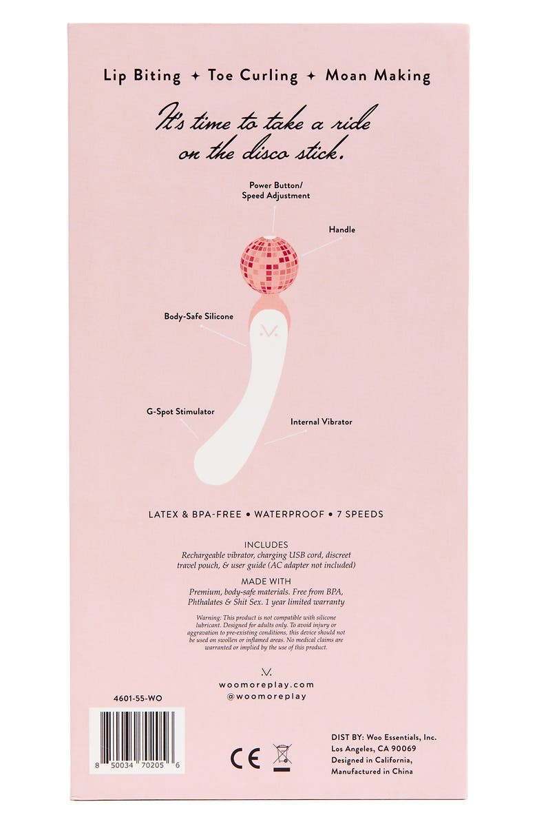 Woo More Play Disco Stick G-Spot Vibrator, Alternate, color, 