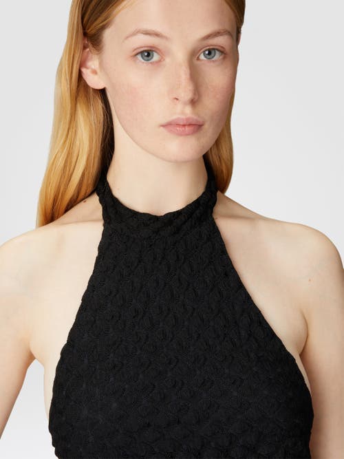 Missoni Midi Dress With Halter Neck In Black