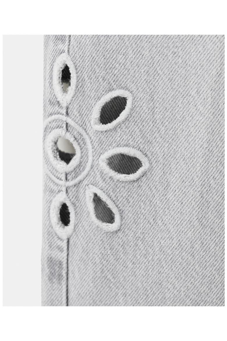 Floral Embroidered Straight Leg Jeans, Alternate, color, DENIM GREY