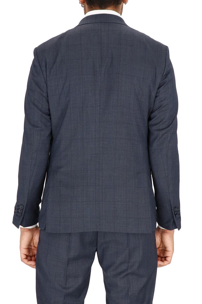 Navy Windowpane Check Stretch Wool Sport Coat, Alternate, color, NAVY WINDOWPANE