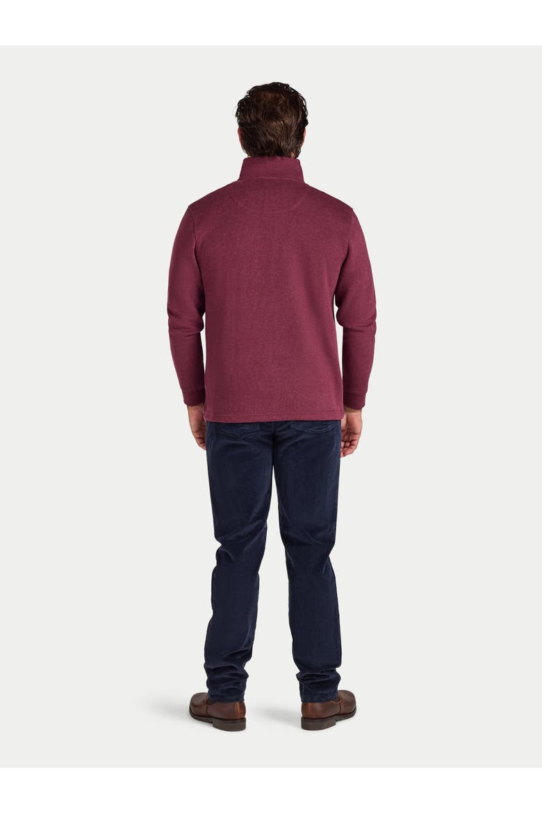 French Rib Quarter Zip Sweatshirt, Alternate, color, Burgundy