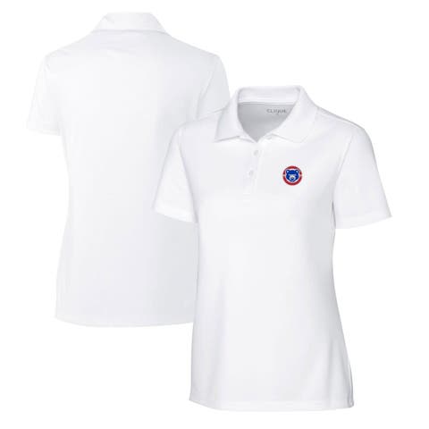 Women's Cutter & Buck  White South Bend Cubs Clique Spin Eco Performance Pique Women's Polo