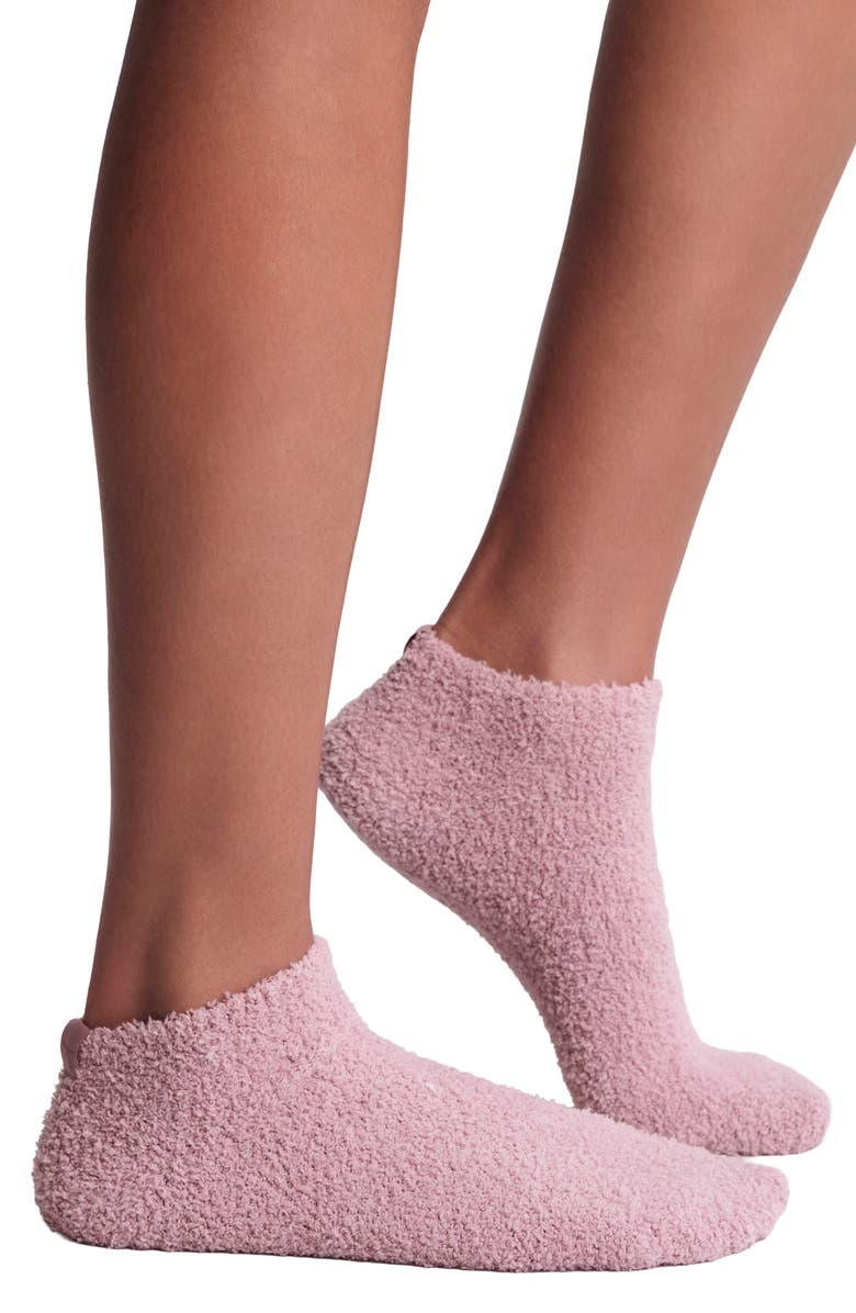 Barefoot Dreams<sup>®</sup> CozyChic<sup>®</sup> Heathered Stripe Ankle Socks, Alternate, color, Teaberry Multi