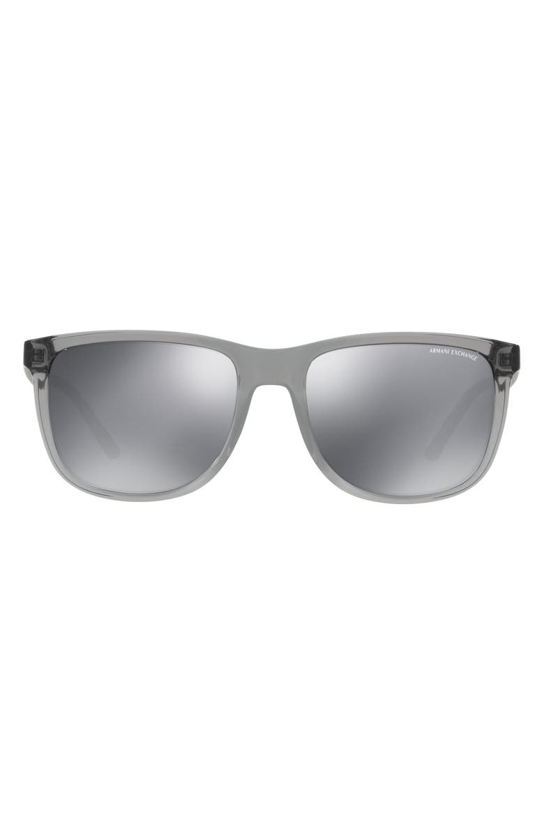 Emporio Armani AX Armani Exchange 64mm Oversize Sunglasses, Main, color, Grey