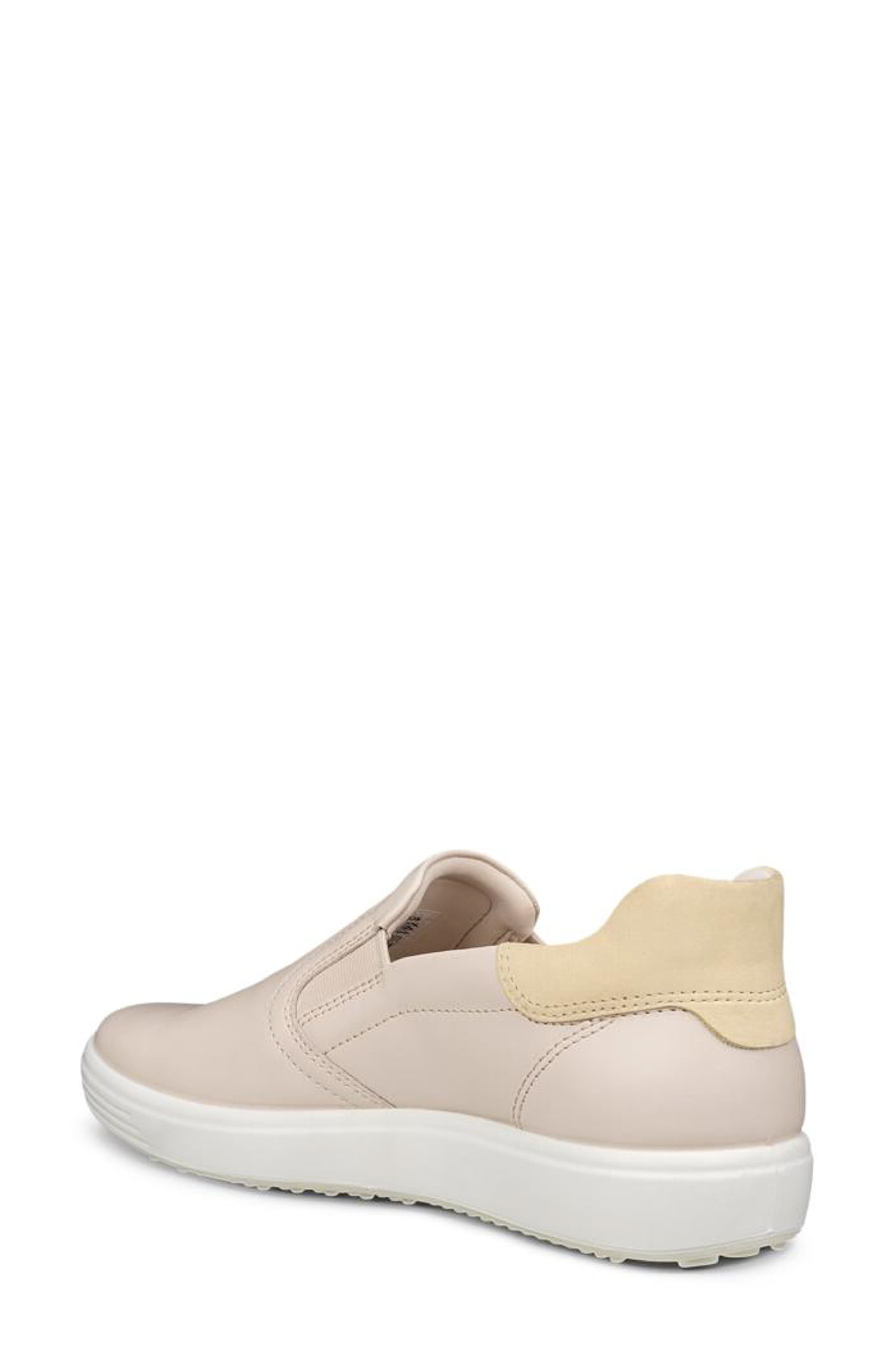 ECCO Soft 7 Slip-On Sneaker, Alternate, color, Limestone/ Straw