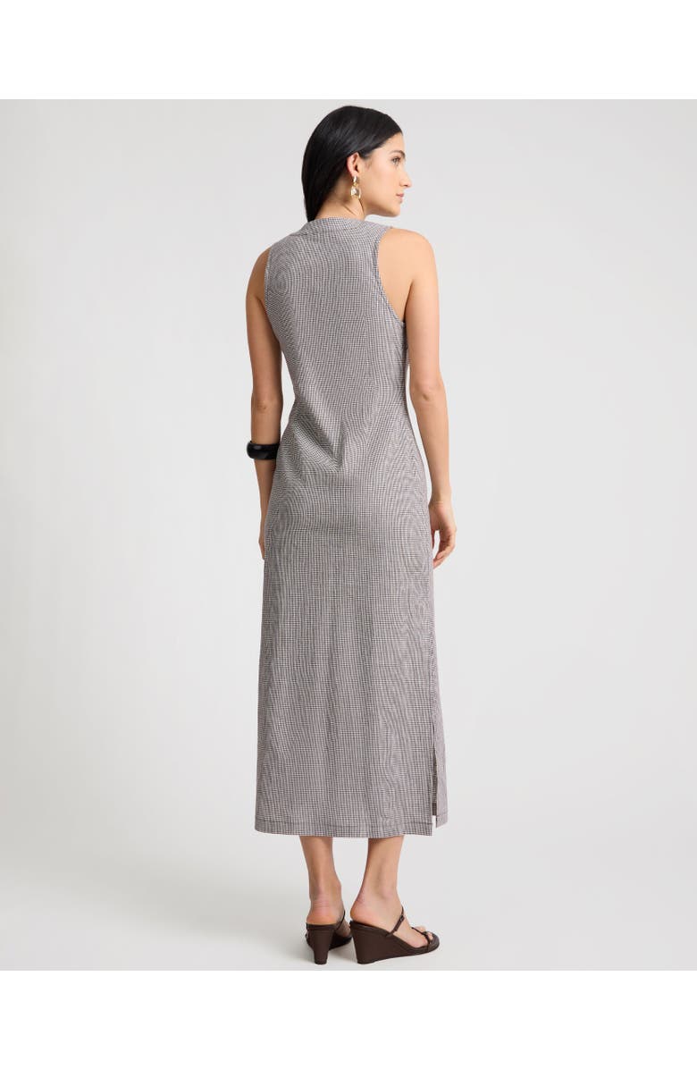 Onia Stretch Linen Button Down Maxi Dress, Alternate, color, Brown/White