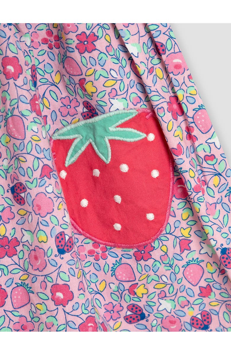 JOJO MAMAN BEBE Floral Strawberry Appliqué Sleeveless Cotton Dress, Alternate, color, 