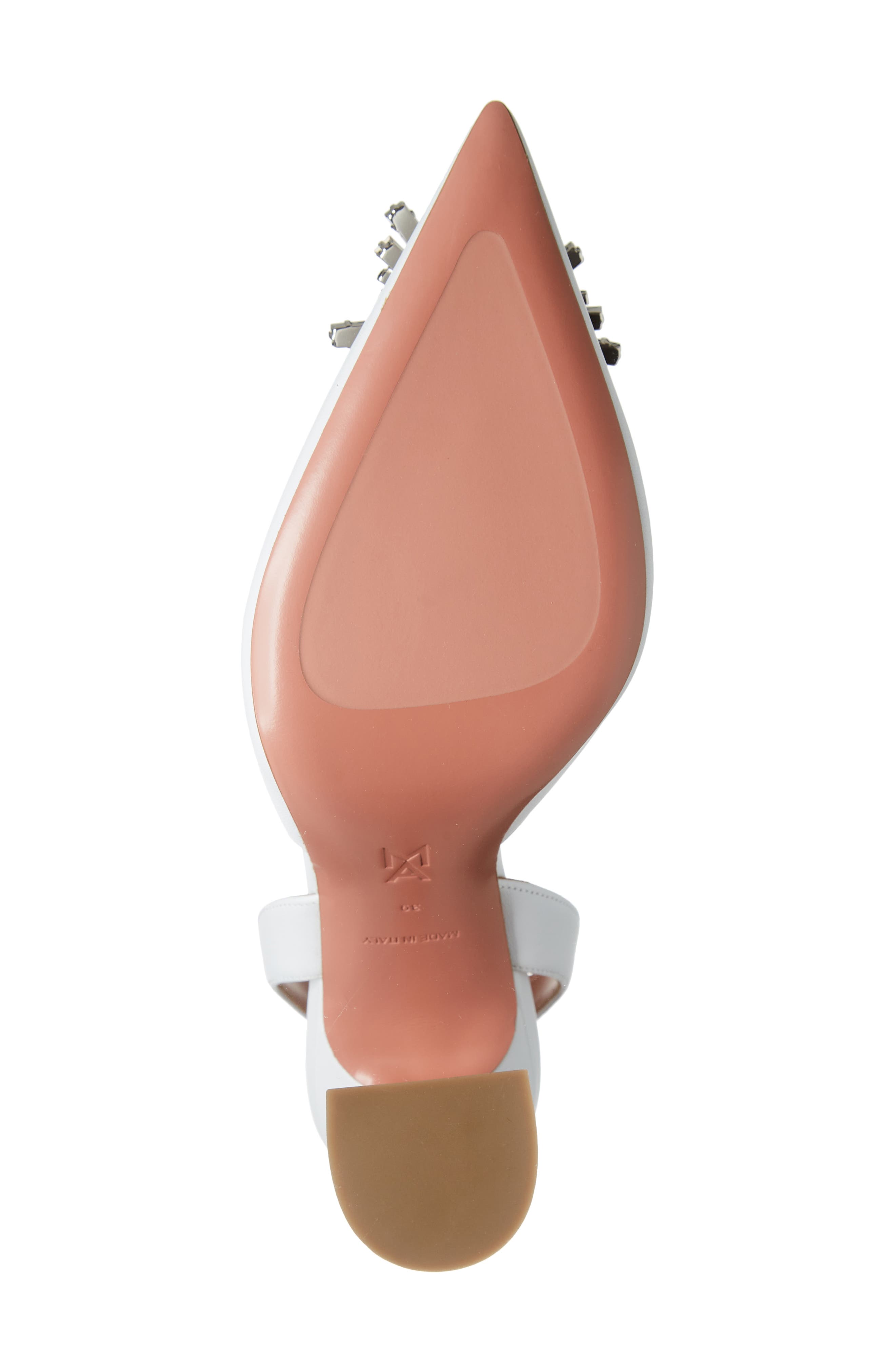 Begum Glass Pointed Toe Slingback Pump, Alternate, color, NAPPA WHITE
