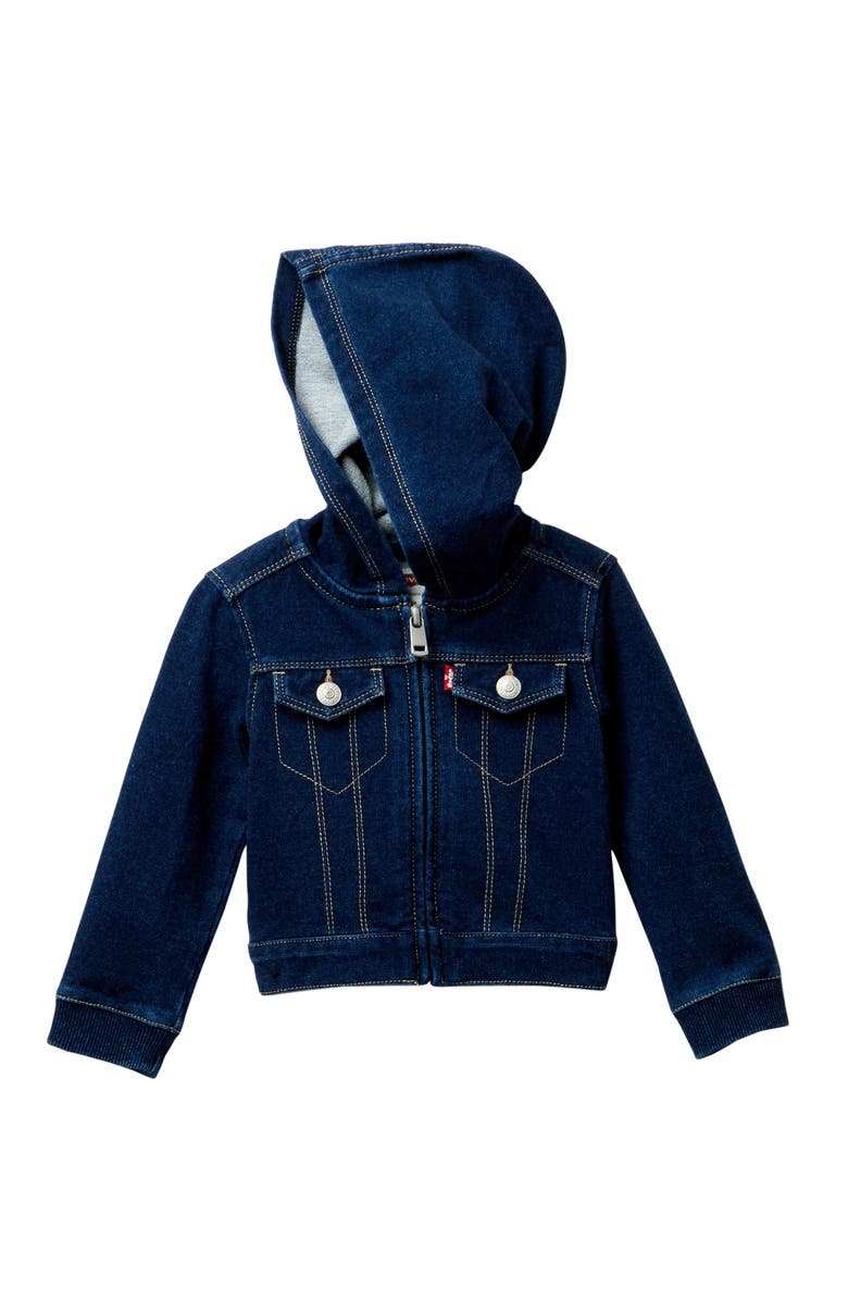 Levi's<sup>®</sup> Hooded French Terry Zip Jacket, Main, color, 