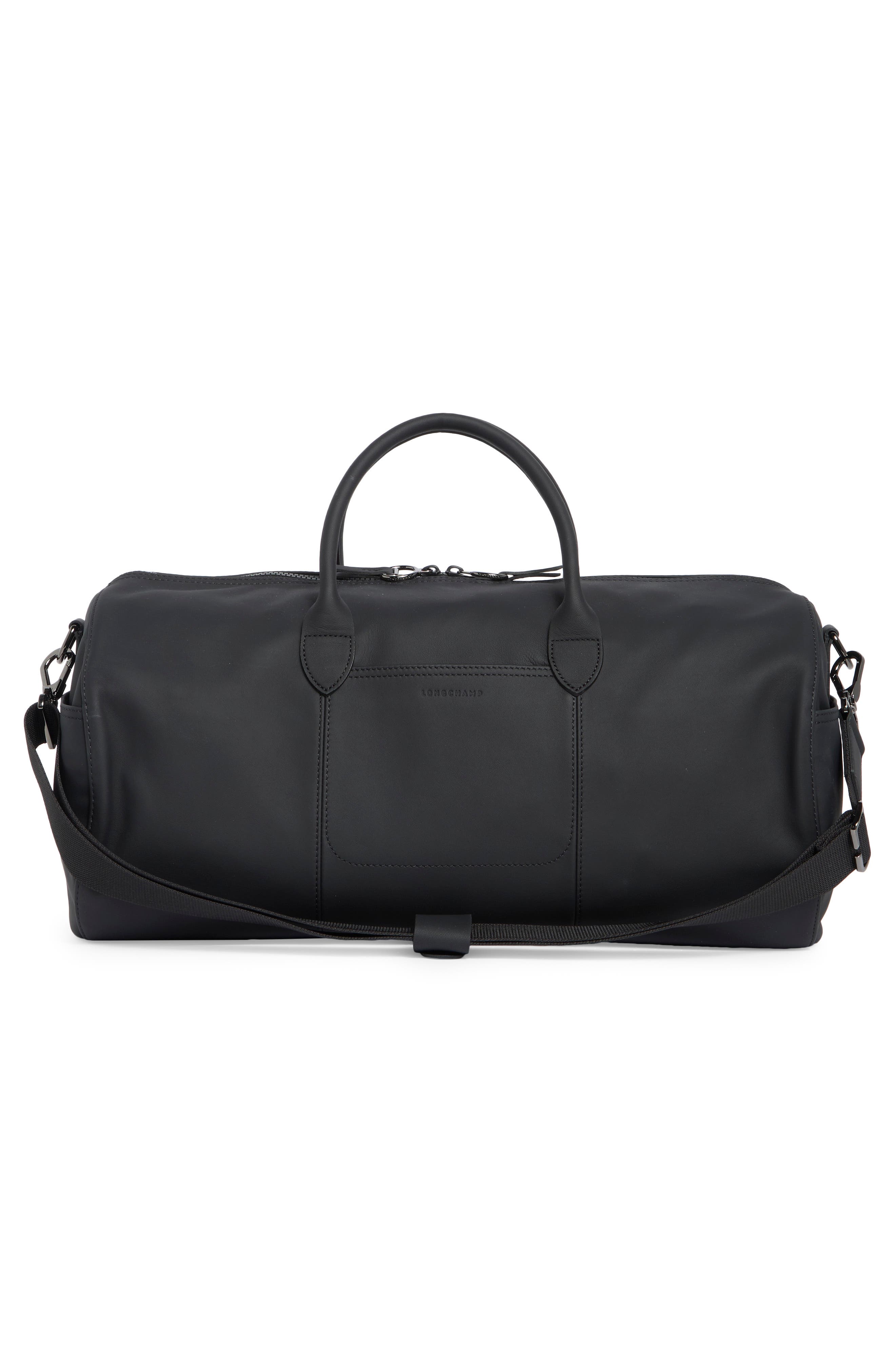 Longchamp Parisis Duffle Bag, Alternate, color, Black