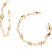 Open Edit Frozen Chain Hoop Earrings