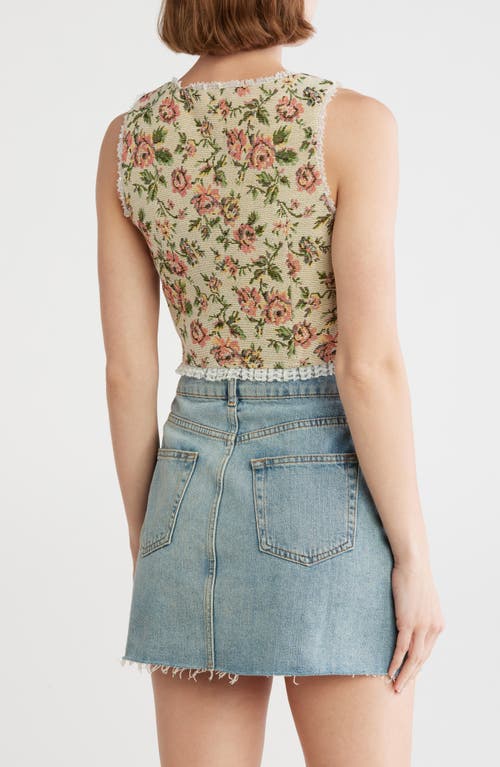 Lush Tapestry Corset Top In Yellow