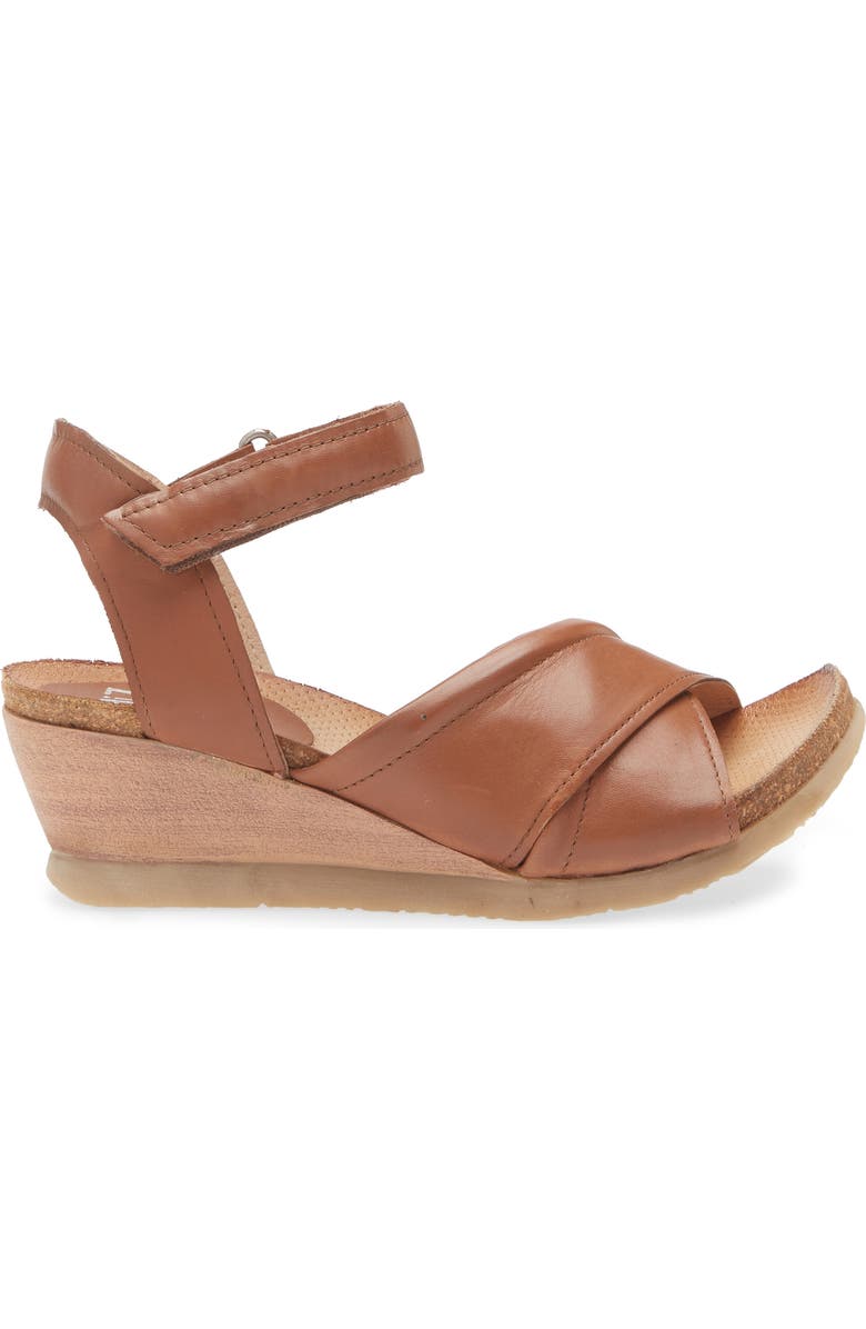 Miz Mooz Sofie Wedge Sandal, Alternate, color, Brandy