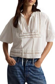 Polo Ralph Lauren Lace Tie Cotton Shirt