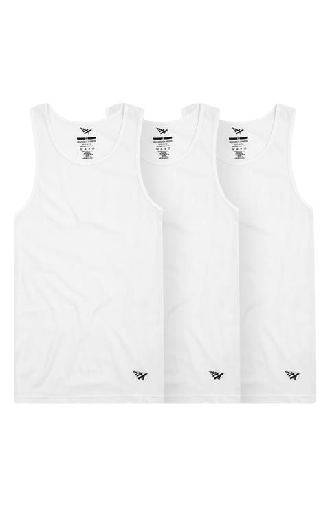 3-Pack Ribbed Cotton Tanks