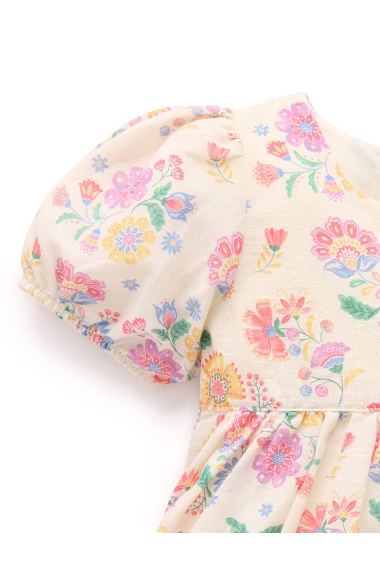 Linen Blend Dress and Headband Set, Alternate, color, Mexican Floral