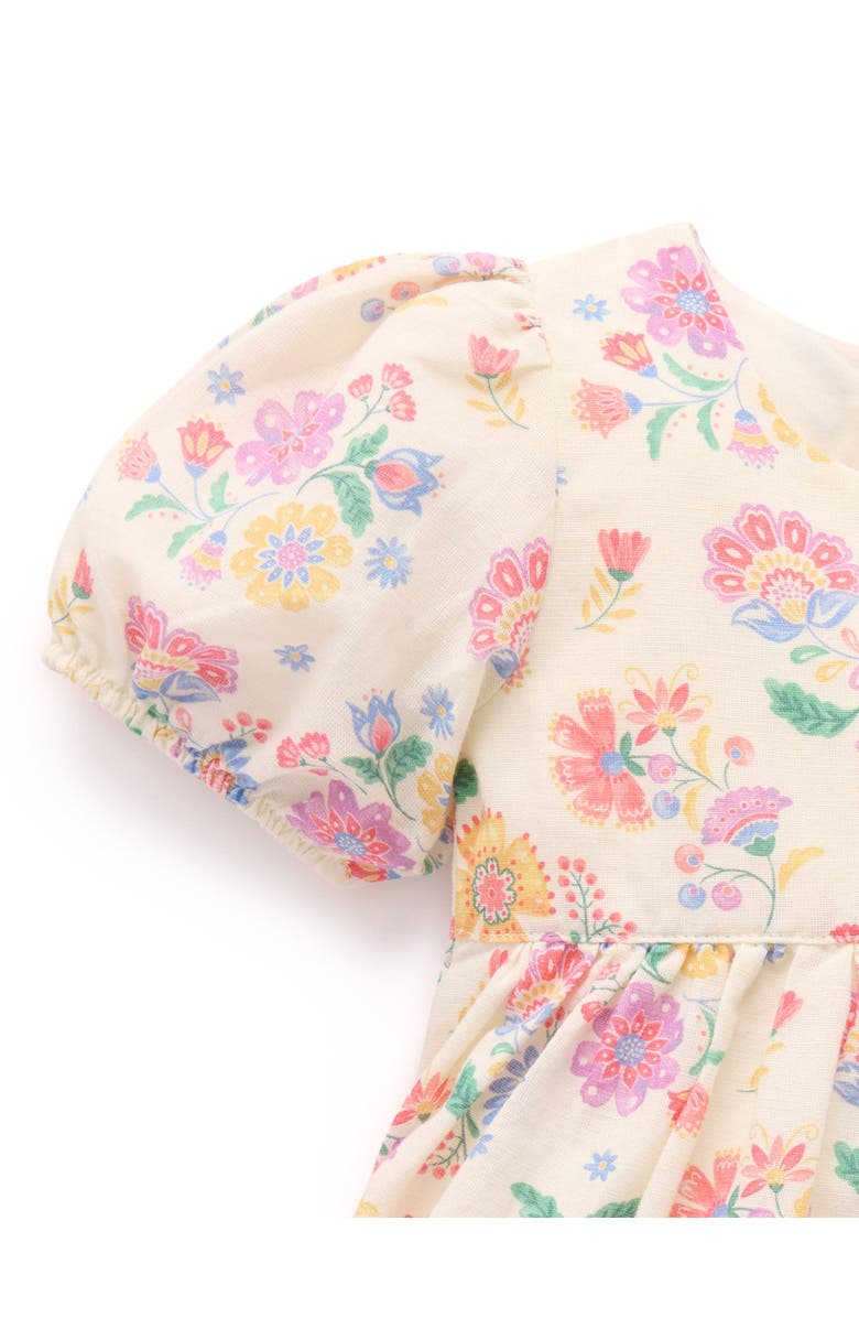 Purebaby Linen Blend Dress and Headband Set, Alternate, color, Mexican Floral