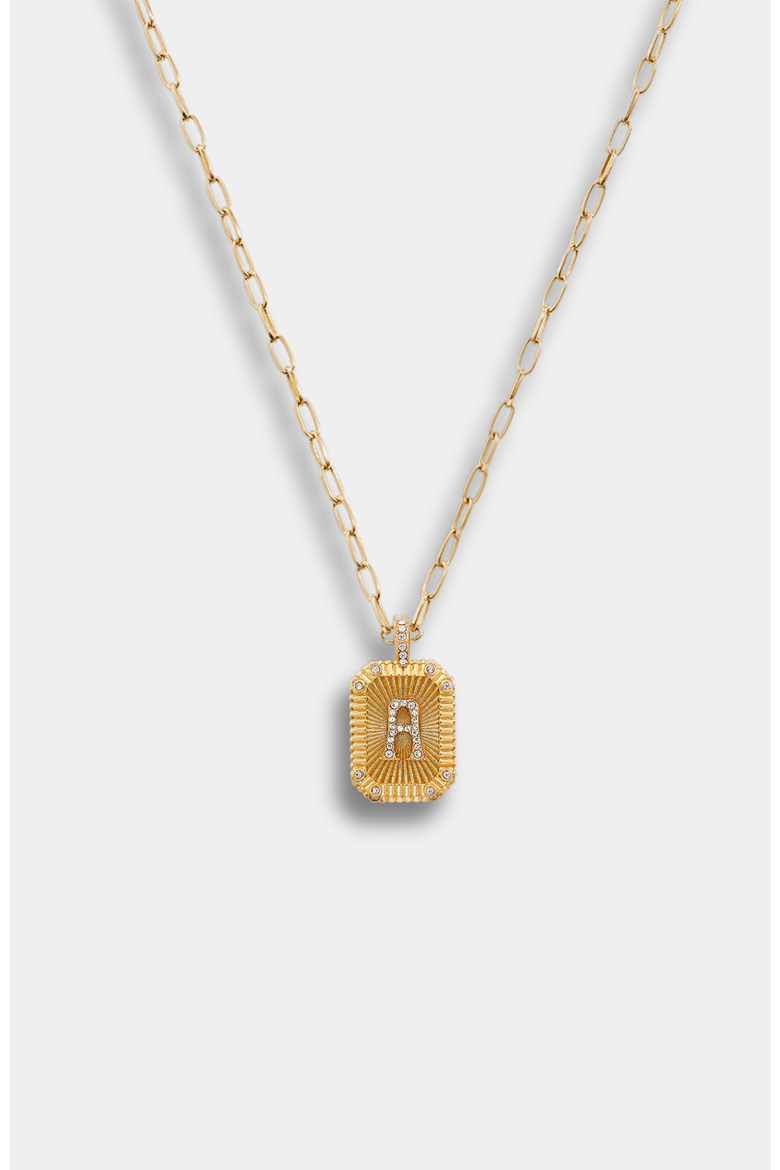 Heirloom Initial Pendant Necklace, Alternate, color, Gold-A