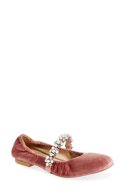 ◆OTZ SHOES◆ Tulear Velvet Flats FLOTDF3W05 PLLFRLRT Ballet Flats Shoes for Women Square Toe Dressy