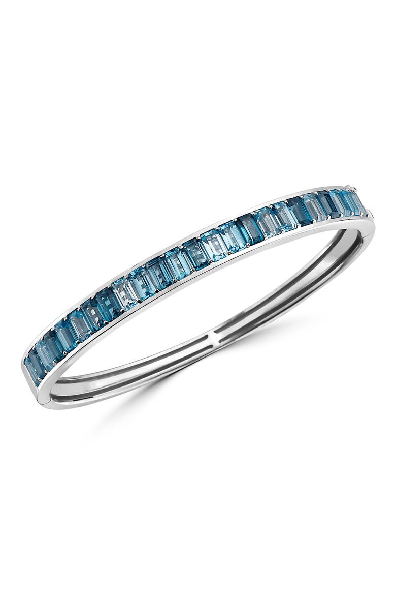 Blue Topaz Bangle Bracelet, Alternate, color, BLUE