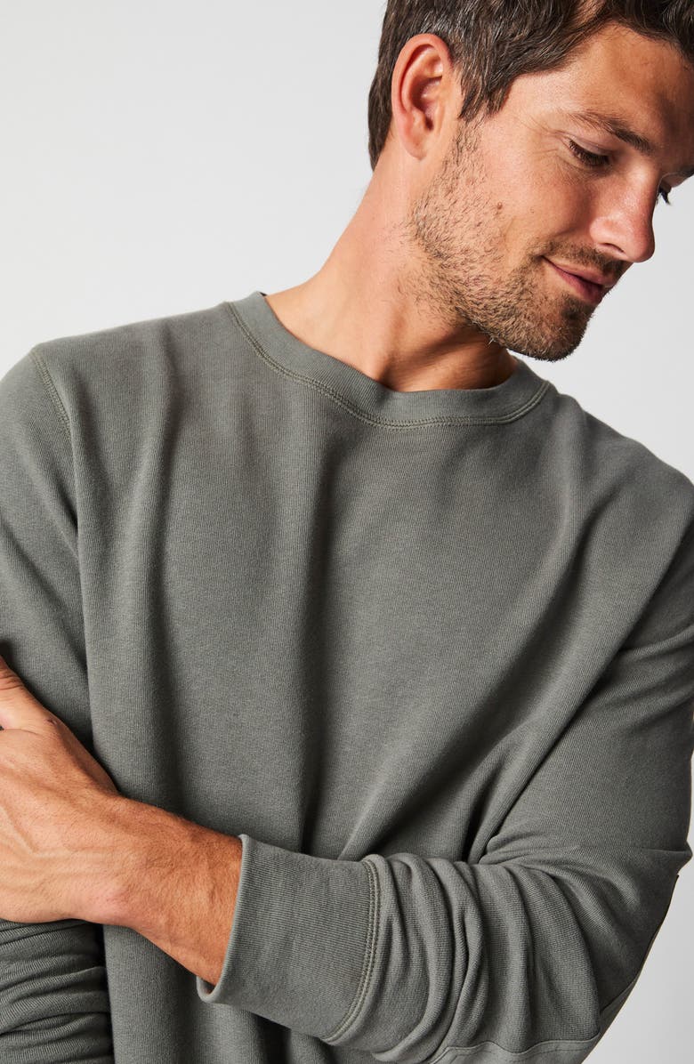 Billy Reid Dock Elbow Patch Sweatshirt, Alternate, color, 