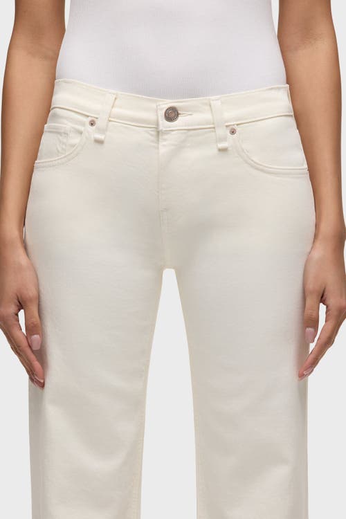 Hudson Kelli Low Rise Straight Jeans In Ecru
