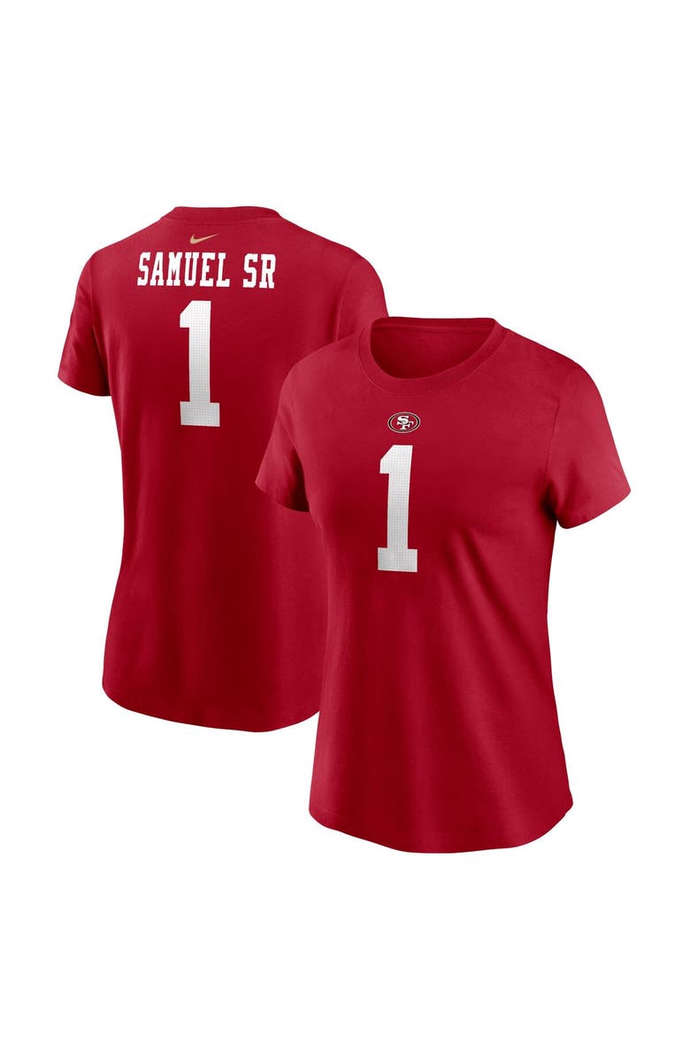 Nike Women's Nike Deebo Samuel Sr Scarlet San Francisco 49ers Player Name & Number T-Shirt, Main, color,