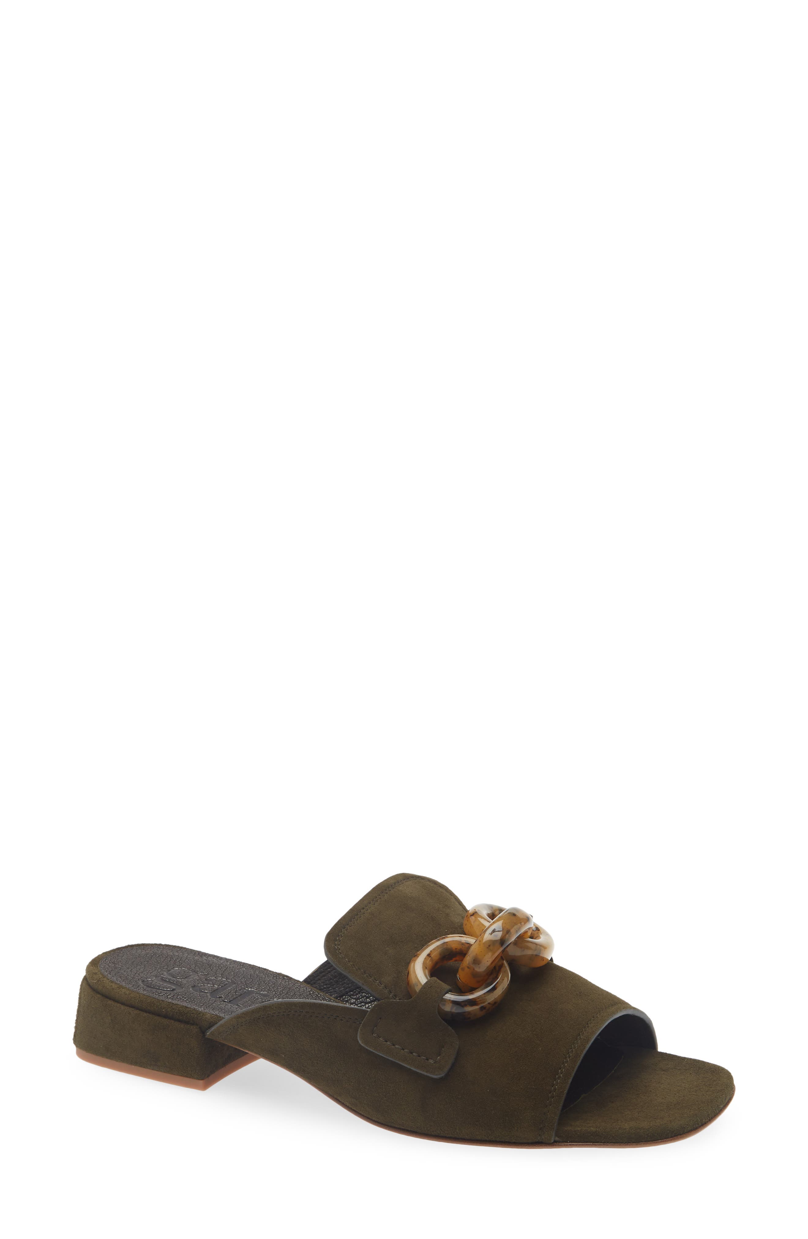 Enna Slide Sandal, Main, color, GATOR PLUSH SUEDE-TORTOISE