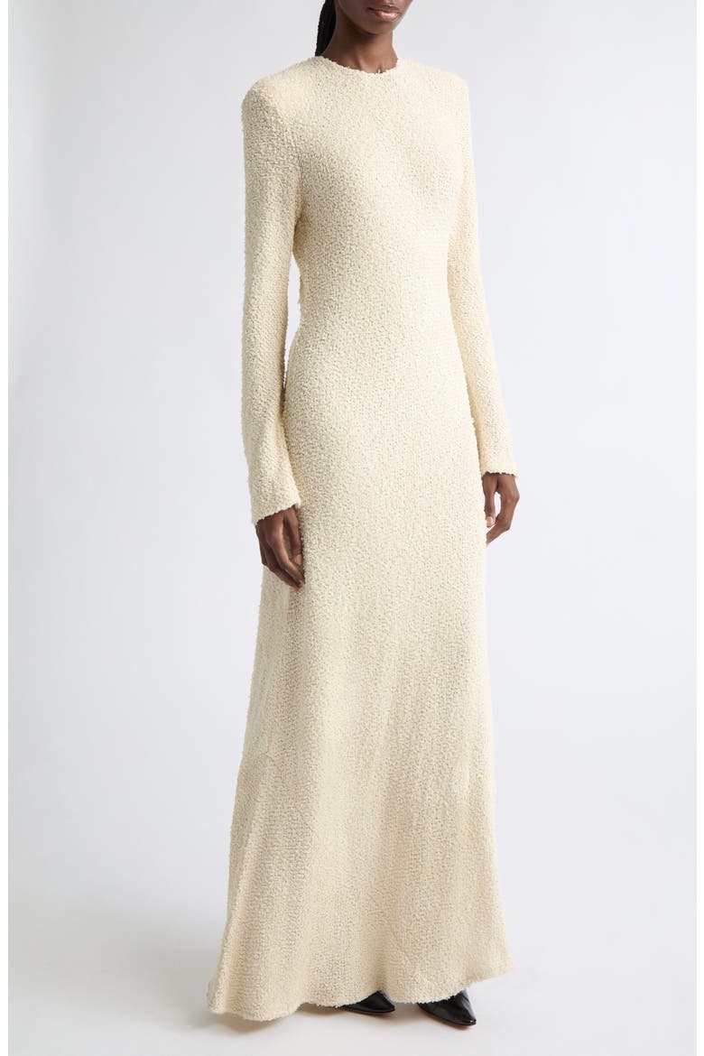 Mercedes Boucl Maxi Dress, Main, color, CREAM