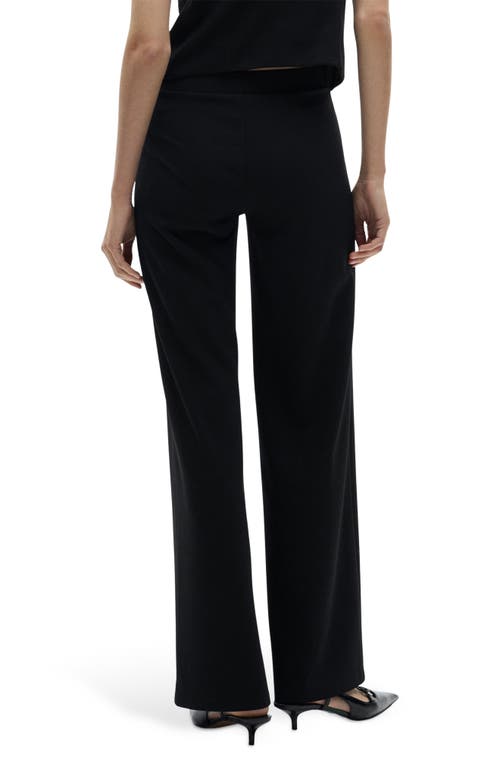 Mango Straight Leg Pants In Black