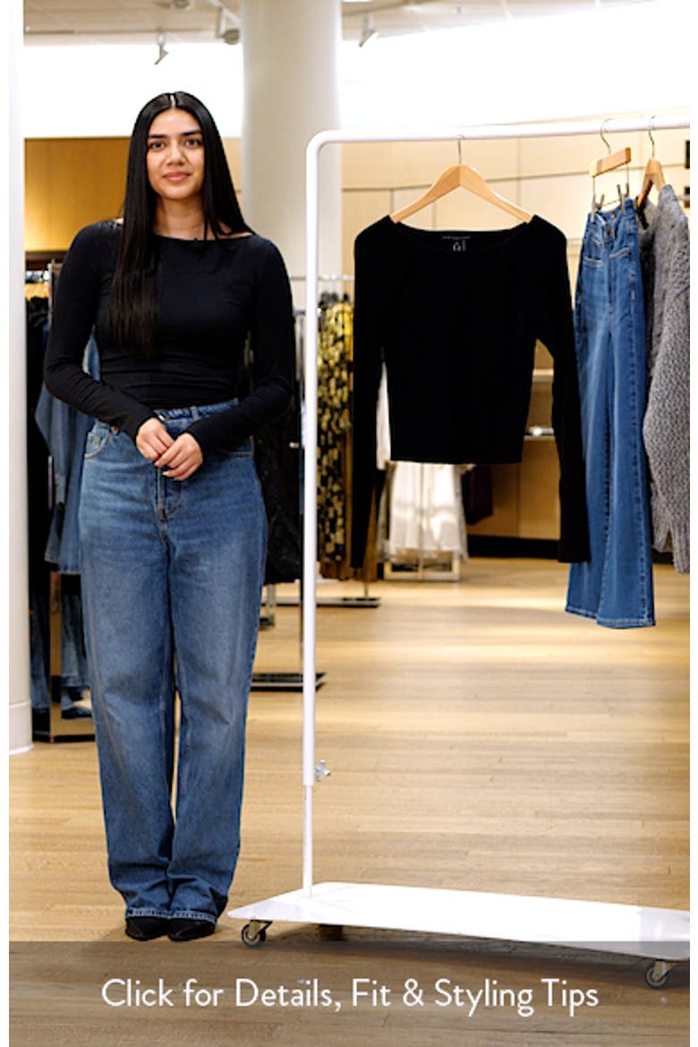 Double Cutout Long Sleeve Knit Top video