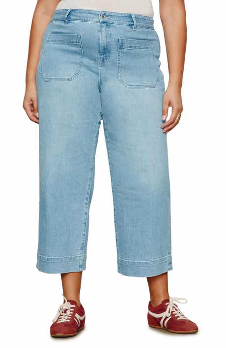 Sanctuary The Marine High Waist Patch Pocket Crop Jeans