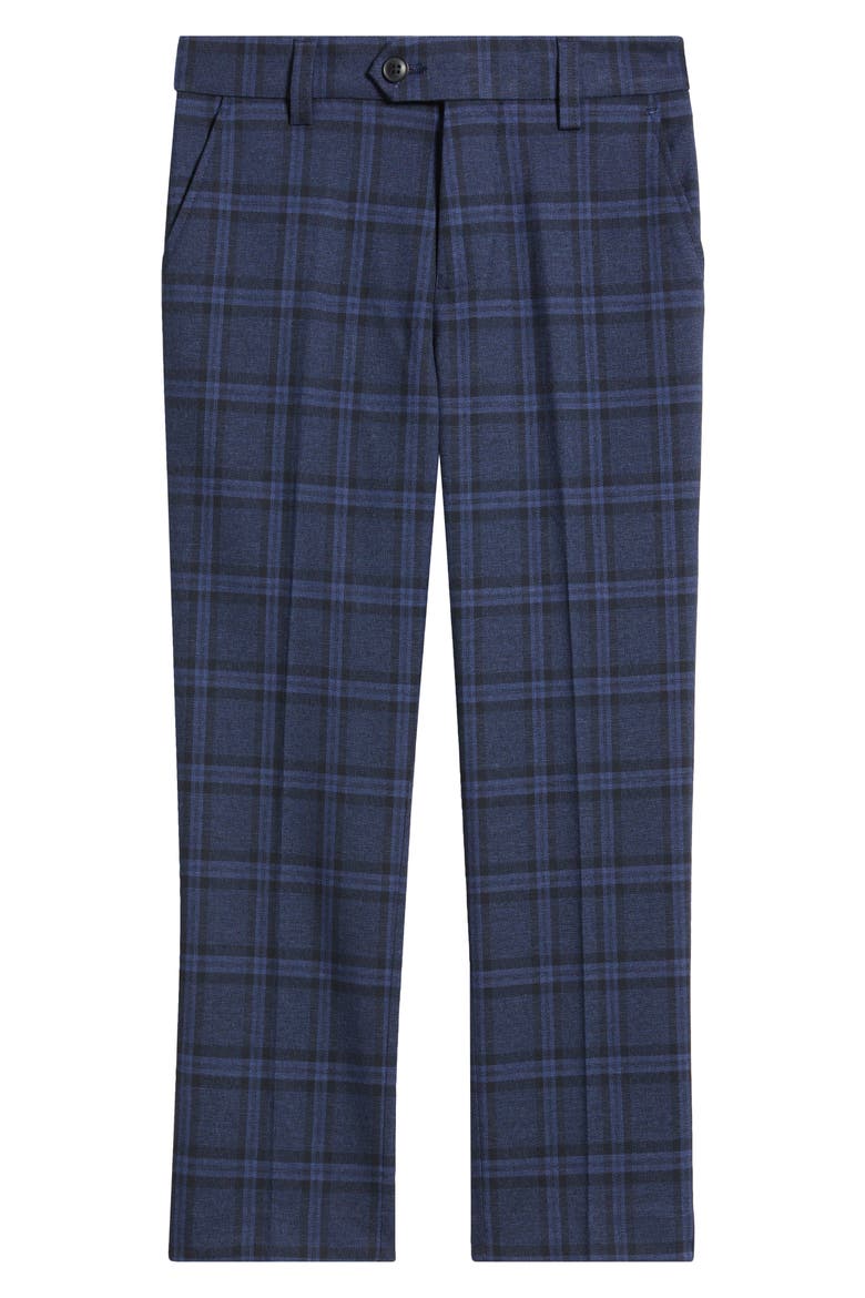 Kids' Plaid Dress Pants, Main, color, BLUE