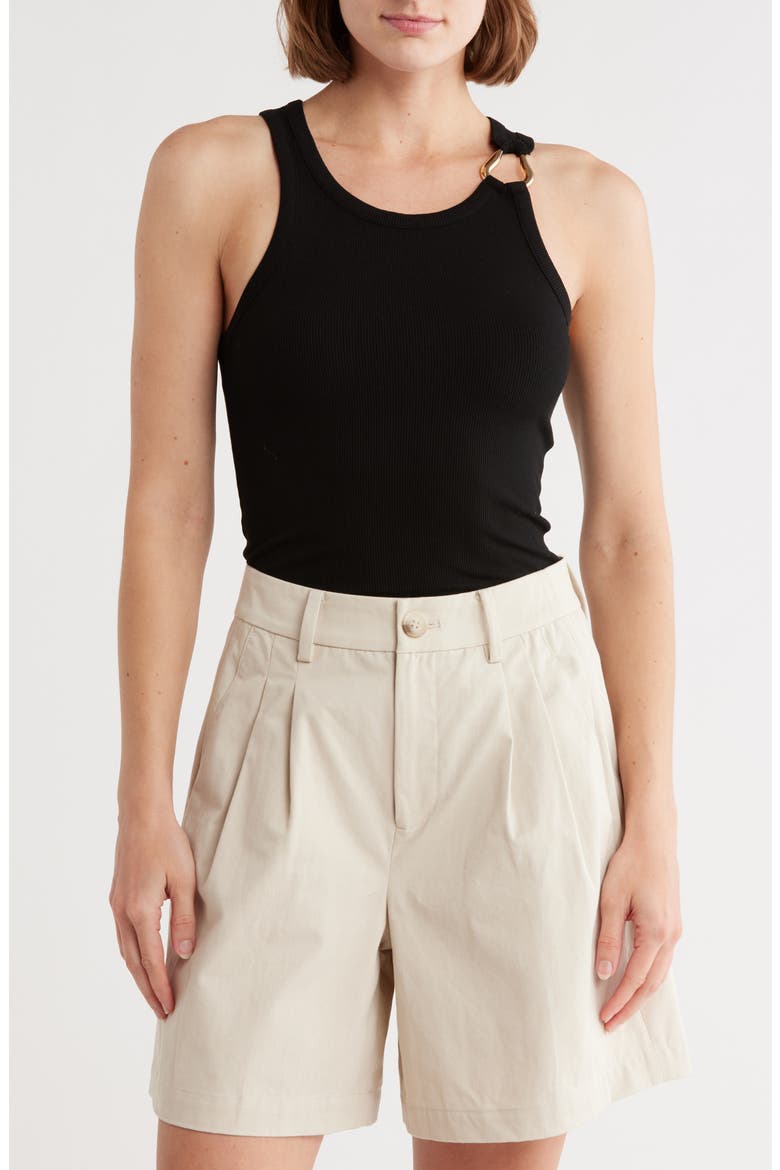 Ring Detail Tank, Main, color, BLACK