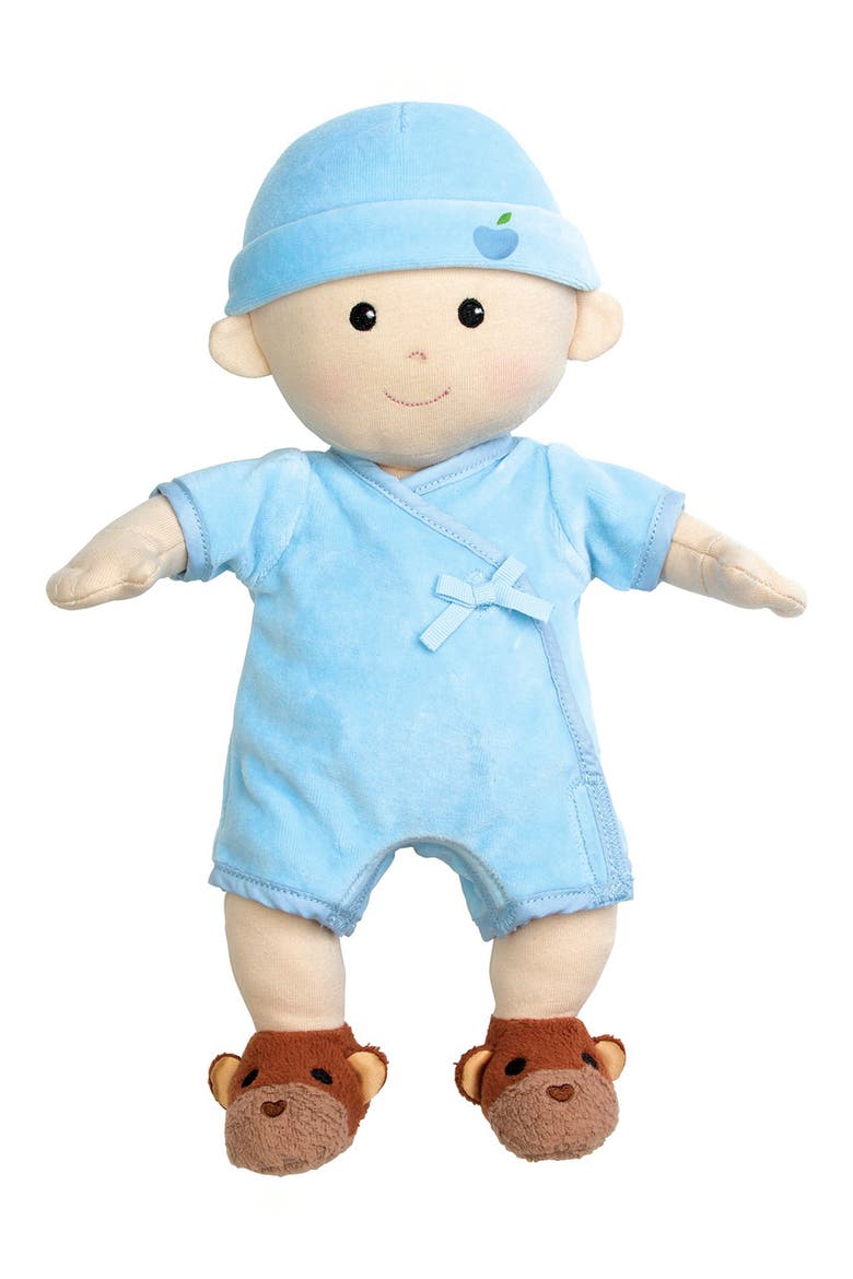 Soft Organic Cotton Baby Doll, Main, color, BLUE