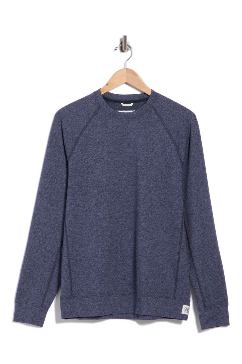 Recovery Brushed Jersey Crewneck Pullover, Alternate, color, HEATHER NAVY