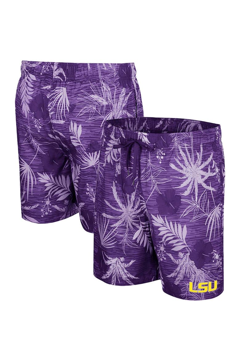 Men's Colosseum Purple LSU Tigers What Else is New Swim Shorts, Alternate, color, Purple
