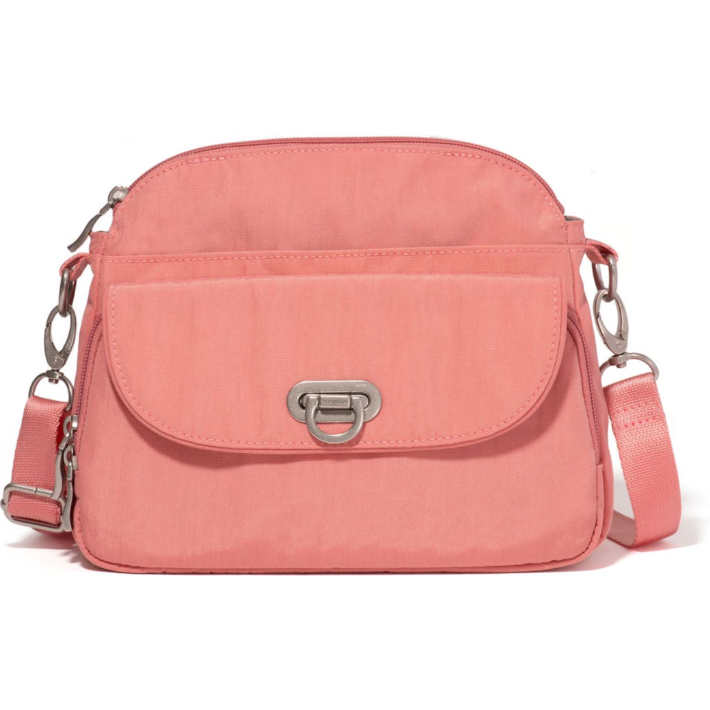 Baggallini Coastal Flip Lock Crossbody Bag In Terracotta
