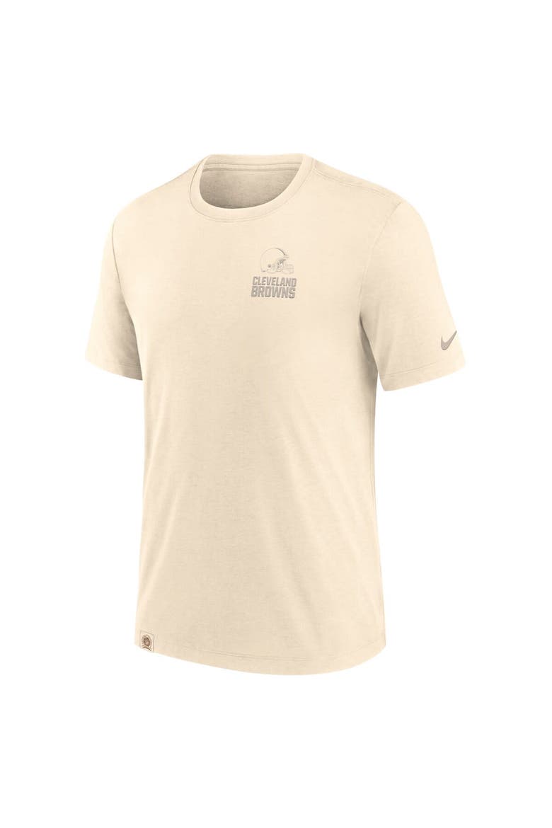 Men's Nike Cream Cleveland Browns Glory Tri-Blend T-Shirt, Alternate, color, Cream