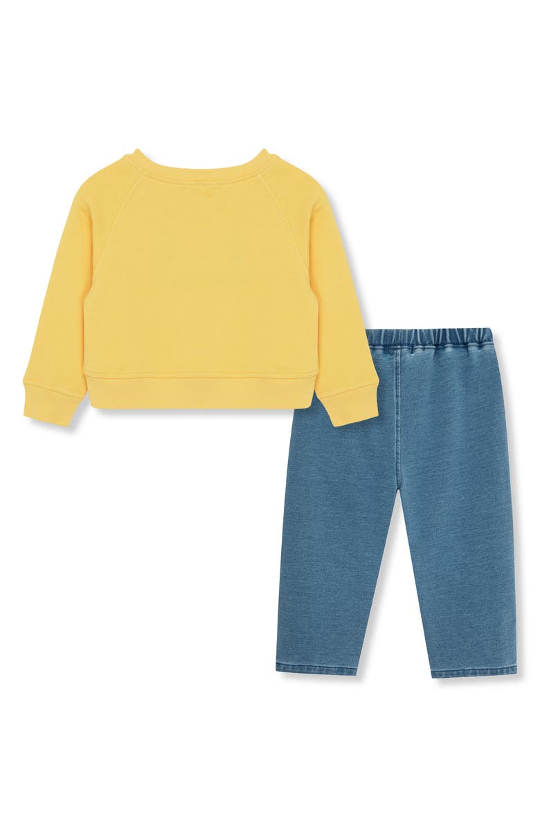 Peek Essentials Love Appliqué Graphic Sweatshirt & Knit Pants Set, Alternate, color, 