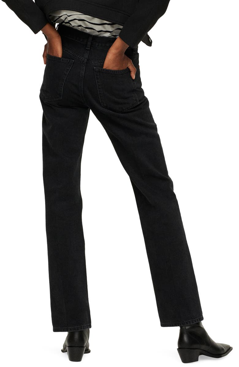 MANGO High Waist Straight Leg Jeans, Alternate, color,