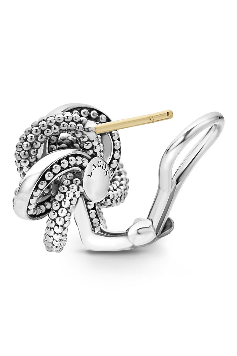 Love Knot Stud Earrings, Alternate, color, TWO-TONE