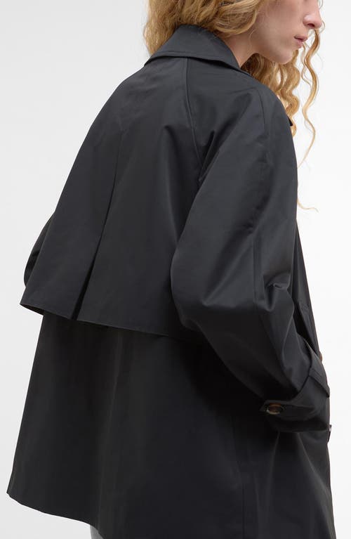 Barbour Maisy Showerproof Double Breasted Jacket In Black Safari Tartan