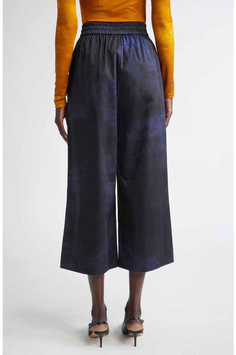 Brushed Canvas Wide Leg Crop Pants, Alternate, color, NAVY / NAVY