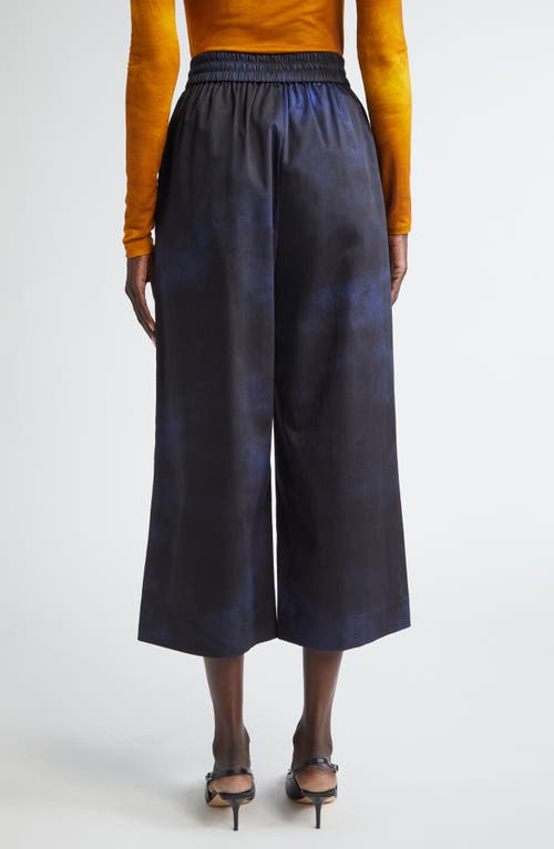Jason Wu Collection Printed Drawstring Canvas Pants In Blue