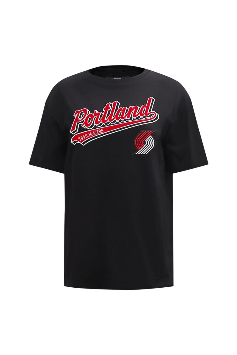 Women's Pro Standard Black Sacramento Kings Script Boyfriend T-Shirt, Alternate, color, Black