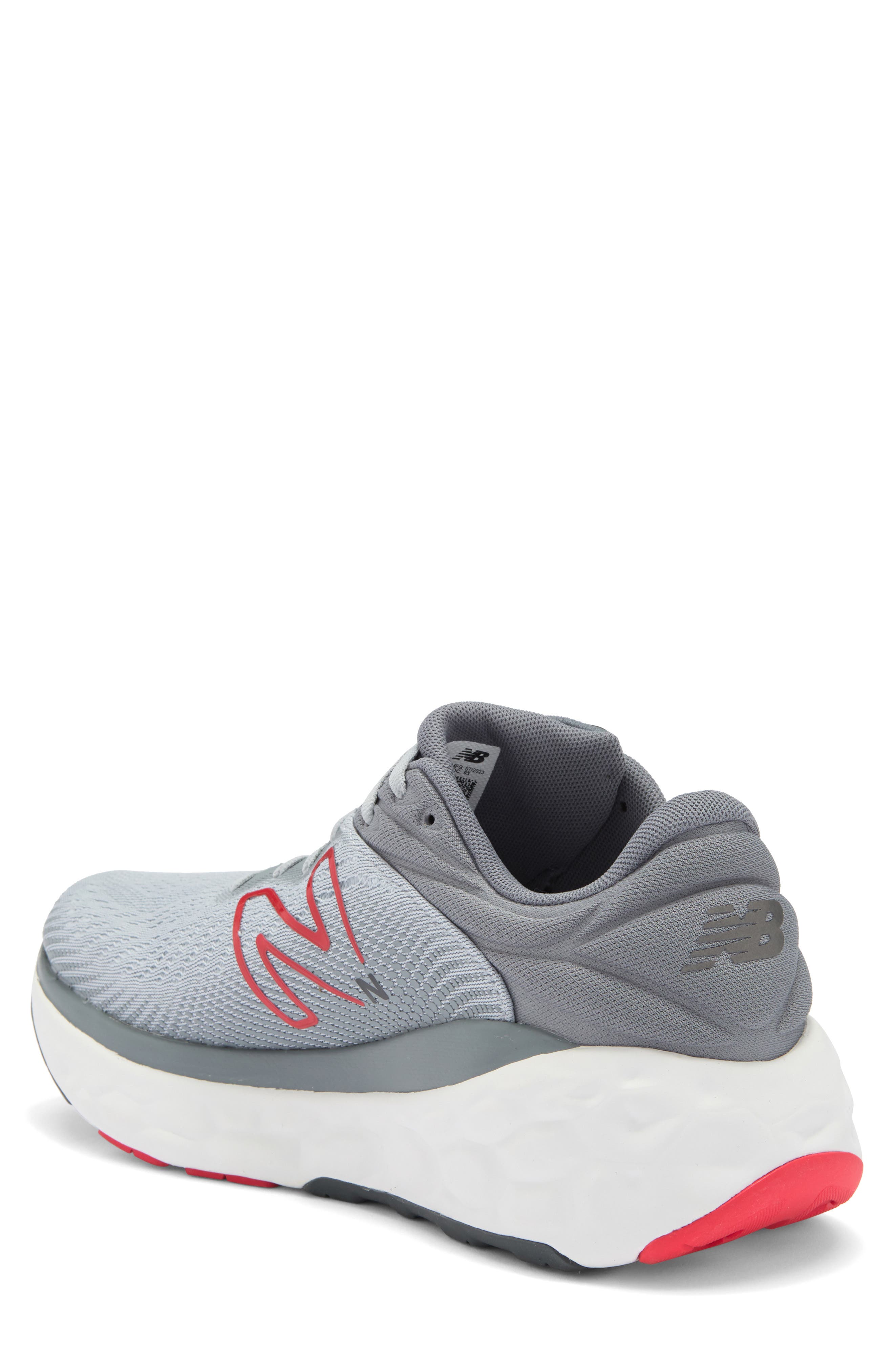 New Balance Fresh Foam X 840V1 Sneaker, Alternate, color, Aluminum Grey/ True Red