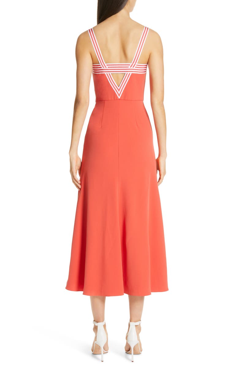 Lela Rose Tie Front Dress, Alternate, color, 