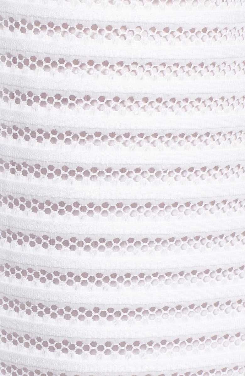 Halogen<sup>®</sup> Eyelet Stripe Fit & Flare Dress, Alternate, color, 